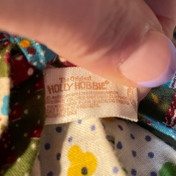 Vintage Holly Hobbie Patchwork Rag Doll with Blue Outfit - Picture 9 of 9